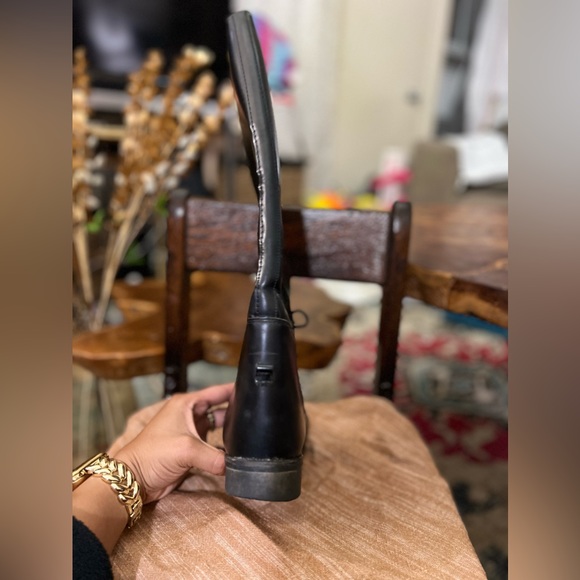 Black Stiff Pull-On Amazonas Equestrian Riding Boots - Picture 7 of 16